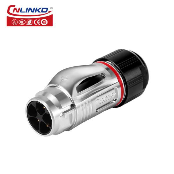 CNLINKO Wire Connector M20 5 Pin IP68 Waterproof Solder Copper Pin Power Plug Connector