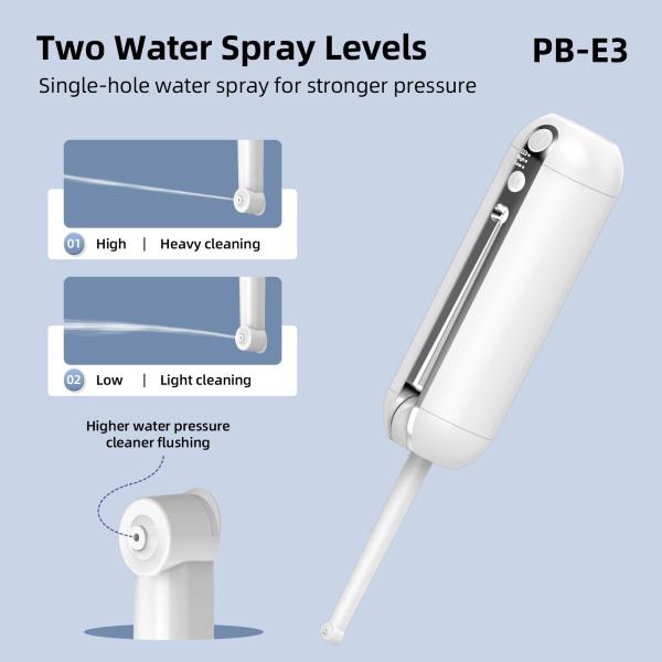 2025 2000mah Electric Peri Bottle Shattaf Shower Toilet Spray Bottle Sprayer Portable Water Bidet