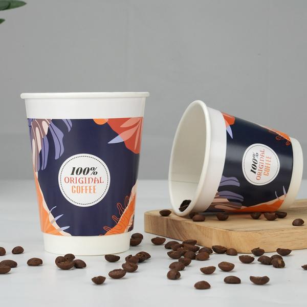 Disposable Paper Cup Printing Takeaway Drinking Coffee Paper Cup Custom Logo Printing