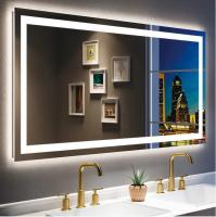 Espejo de luz LED cosmético para baño con forma de rectángulo mágico de tamaño personalizado TV