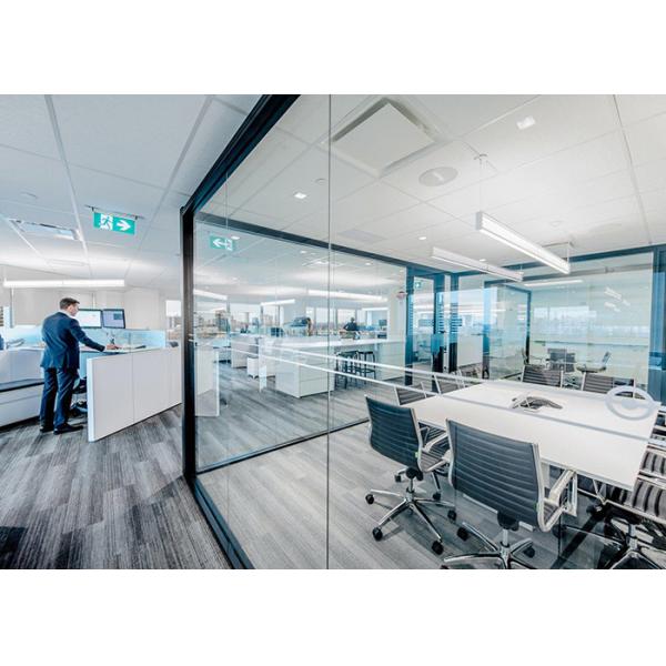 lastest style Frameless partition soundproof wall customized size glazed wall partition Aluminum frame