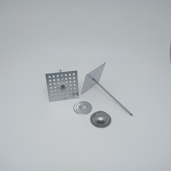 50 X 50mm Base 12GA Peel Press Perforated Base Insulation Pins Stuck Up Insulation Stick Pins