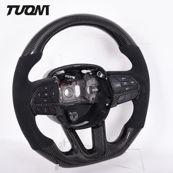Matte Charger Dodge Carbon Fiber Steering Wheel Carbon Fiber