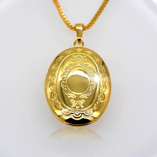 Locket Pendants jewelry classic heart-shaped box pendan 18k gold plating jewelry