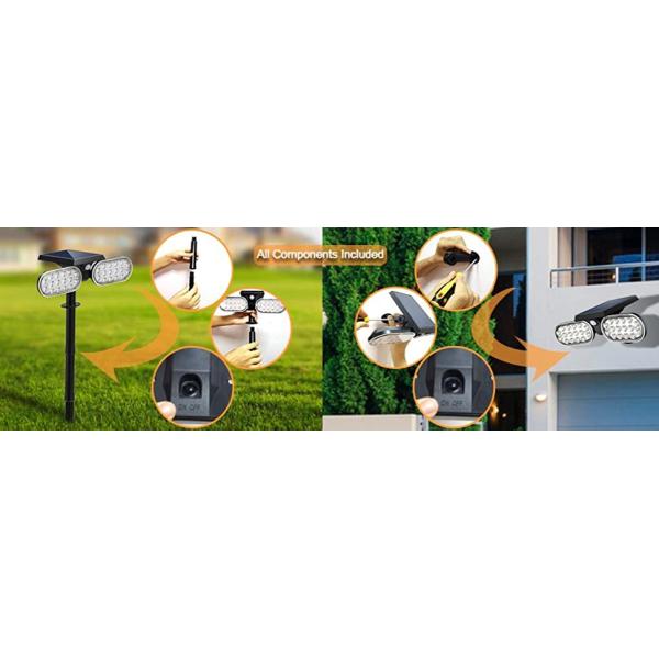 2200mAh 10LM Outdoor Motion Solar Lights SMD3528 Solar LED Floodlight