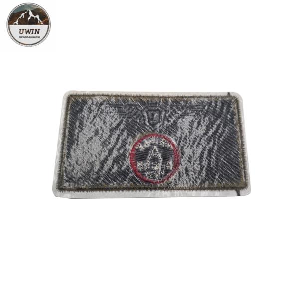 Army Green Custom Woven Patches / Iron On Uniform Patches Customized Logo