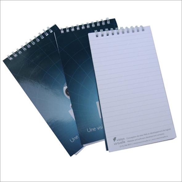 YO personnalisé liant des services d'impression faits sur commande de bloc-notes de carnet en plastique de PVC