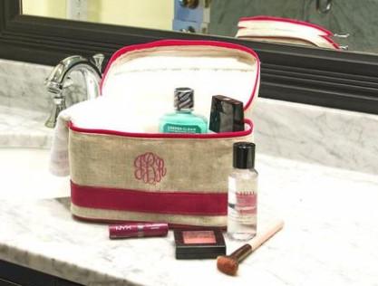 Linen train case
