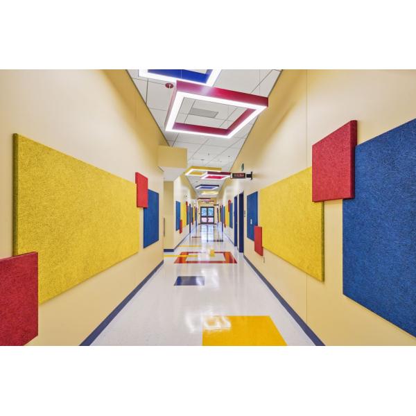 School Function Room Wood Wool Panels Acoustic Sound Absorber 25mm