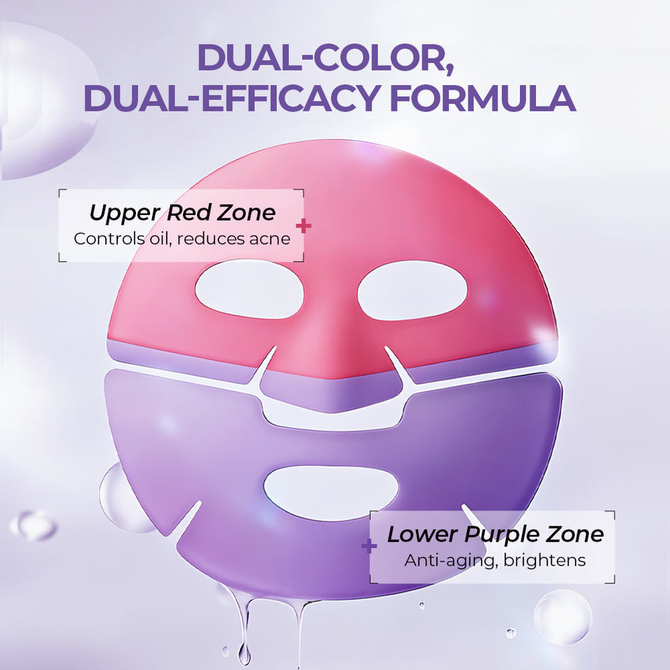 OEM ODM own brand two-color crystal collagen gel oily whitening and soothing facial mask nicotinamide salicylic acid beauty facial mask