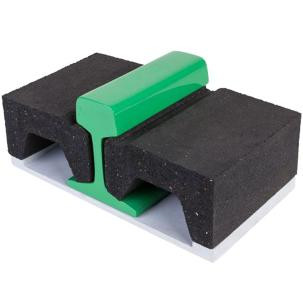 Plateaux de rails en caoutchouc à rainures noires personnalisés pour les voies ferrées