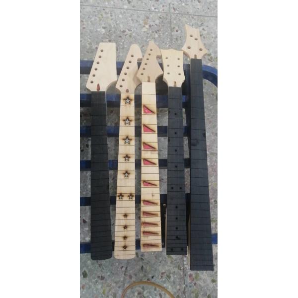 Custom Grand Paddle Guitar Headstock Unfinished Roasted Maple ST Guitar Neck Electric Acoustic Guitar Accept Kinds OEM