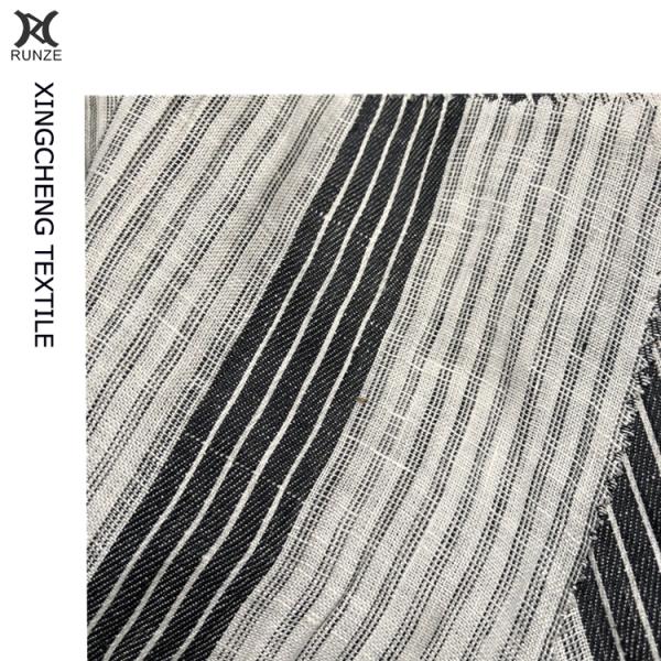 21S*21S Противопоглощающее белье Нить Окрашенная черная полосы Ткань Леди платье Летний костюм Ткань