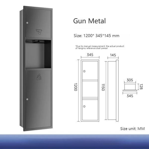 Stainless Steel Recessed Paper Towel Dispenser Automatic Induction Customizable