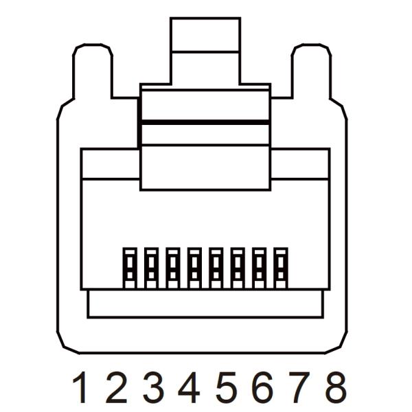 RJ45 Проводный сборный коннектор прямой 8 пинный металлический корпус