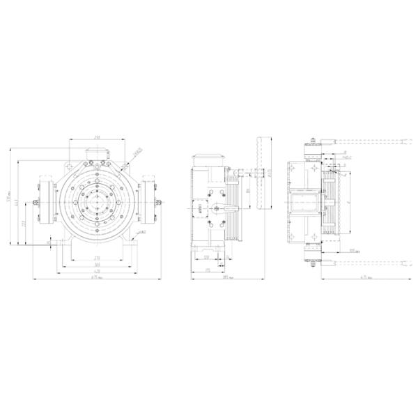 Steel Belt Type Elevator Gearless Traction Machine Motor Permanent Magnet Synchronous