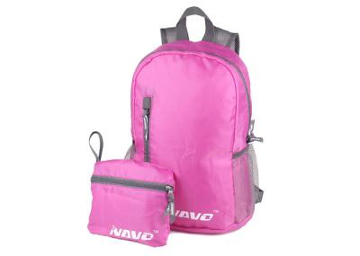 Customized Pink Rucksack Lightweight Fold Up Backpack Knapsack