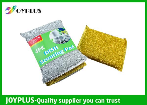 High Density Kitchen Nylon Sponge Scrubber , Dish Washing Scrub Pads 4 Pack