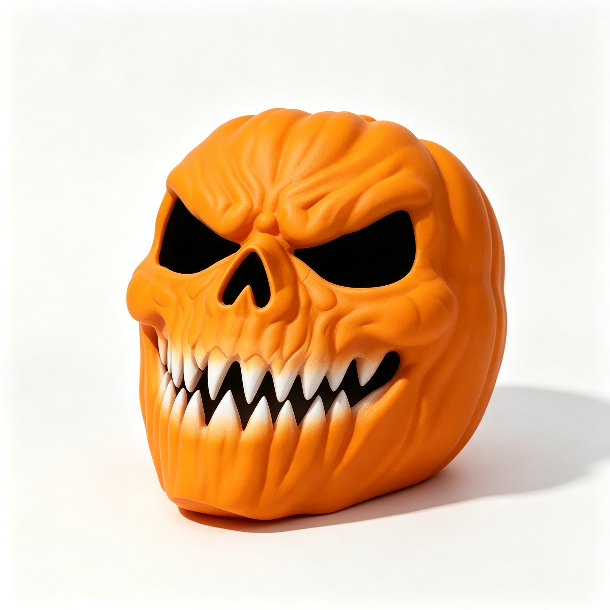 Adult Christmas Decoration 3d Print Halloween Textured Orange Fangs Mask