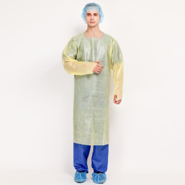 Operating Room Disposable Ppe Gowns Sterile PE Coated Ultrasonic Sewing
