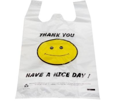 Eco Friendly Supermarket Plastic Shopping Bags / Waterproof Grocery Bags With Logo