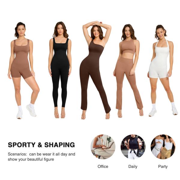 Women's Seamless Tummy Control Rompers Jumpsuit Shapewear Bodysuit for Gender Women