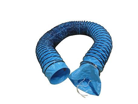Air duct with PVC, flexible and easy to handle duct.
