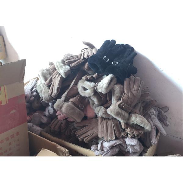 La guarnición más caliente de la piel de la corderina de Australia de los guantes de la zalea de la prenda impermeable natural de la suavidad