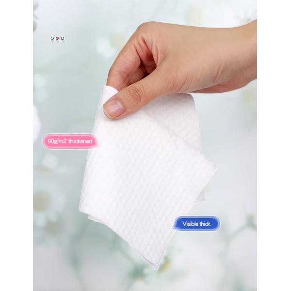 Toalla facial desechable de algodón no tejido 50gsm-120gsm, paños faciales desechables en seco