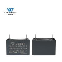 CBB61 Ar condicionado central Condensador de ventilador 450V 2.2UF 187 Terminal Auto-curação 10000 horas