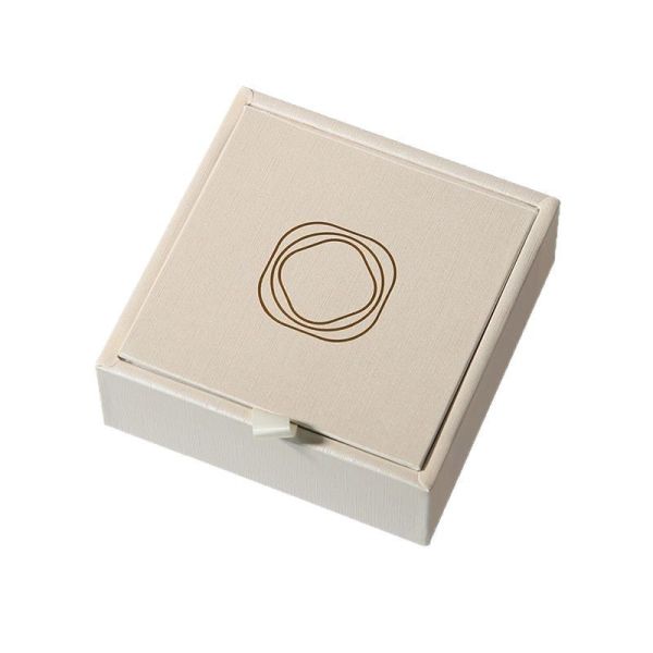 Nordic Velvet Jewelry Box Gold Foil Ring Display Case Luxury Packaging Plush Lining Magnetic Closure Jewelry Gift Box
