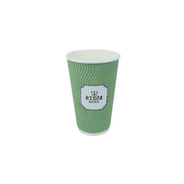 Taking Away Hot Drink Paper Cups 16oz Large Volume With Water Based Ink