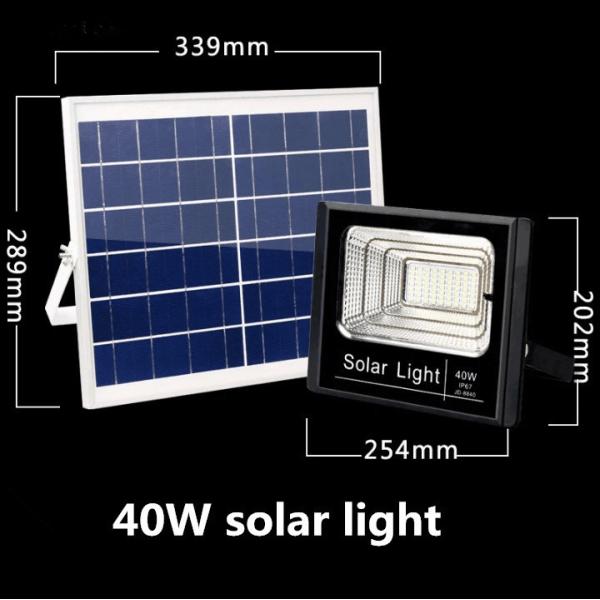 6500k 63PCS LED 20000MAH Flood Solar Light 40W IP67