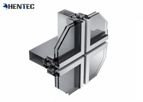 Corrosion Proof Aluminum Curtain Wall Profile 6063- T5 Anodized / Powder Painted
