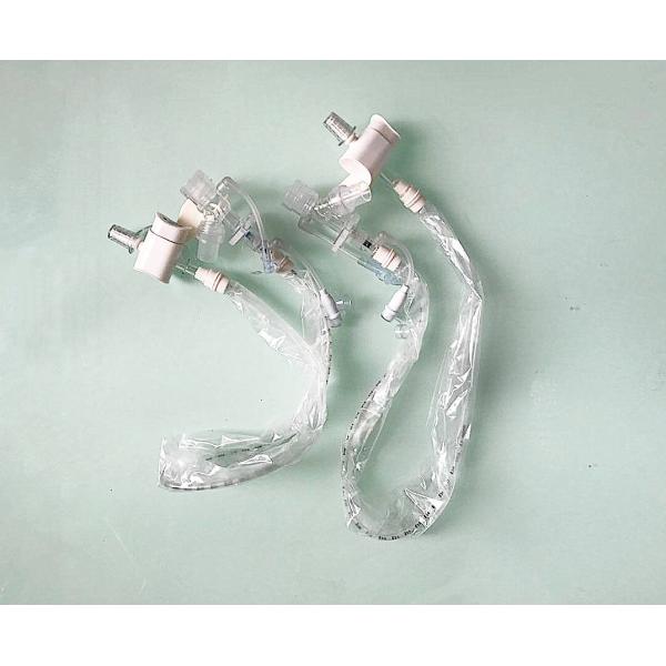 PC PVC Medical Silicone Material Closed Suction System Prevents sputum splash