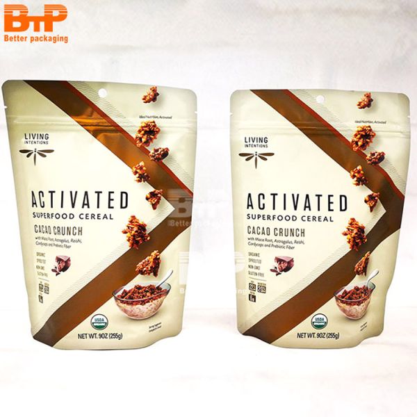 Customized Stand up Maylar Pouch Packaging Seal Zipper Bags for Biscuit Chocolate Dry Food Candy and Dry Fruit