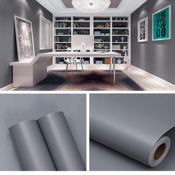 Blue Color Peel and Stick Wallpaper 3d Plain Solid Color Wallpaper for Soundproofing in Home Decoration