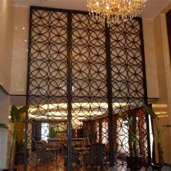 sheet metal fabrication stainless steel folding screen room divider from China