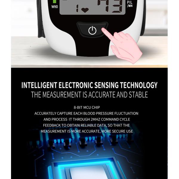 Home Wrist Electronic Blood Pressure Monitor 0-280mmHG With LCD Large Screen Display