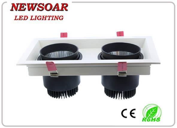 newly white color 20w led grille lamp suit for many illumination places like shopping mall