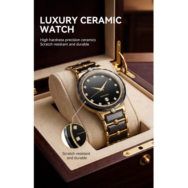 Aethelgard Ceramic Quartz Couple Watches