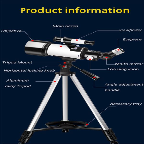 16-40x70 регулируемый подарок телескопа рефрактора астрономии треноги 70mm для детей