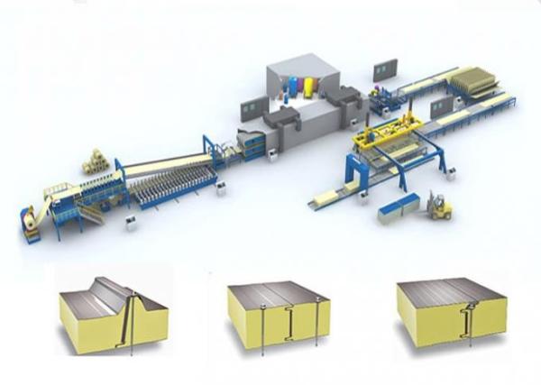 5m/min PU Sandwich Panel Production Machinery 100mm
