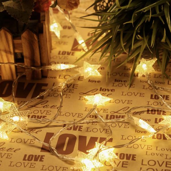 LED Star Fairy Lights Garland Curtain Lamp Remote Control USB String Wedding Decoration Lights Window Christmas Decorations