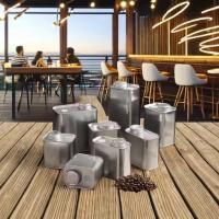 Design d'impression en gros de qualité alimentaire Pot d'étain rond Emballage boîte cadeau en métal boîte alimentaire thé café boîte d'étain / boîte / contenant avec couvercle