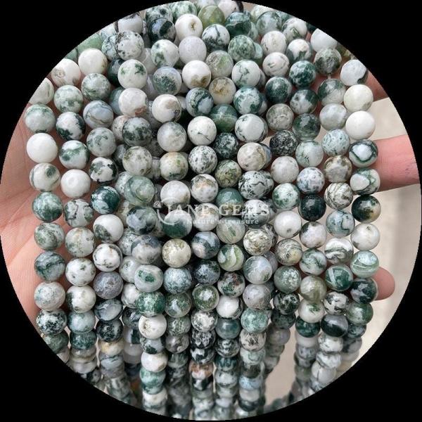 Perles de pierre précieuse polissées de 8 mm hématite yooperlite et autres types de pierre de guérison en cristal