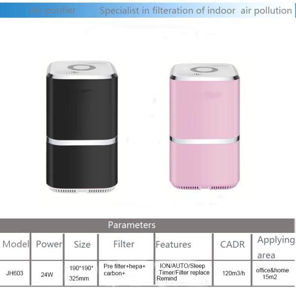 Office 3 Fan 24w 120m3/H Stand Alone Air Purifier