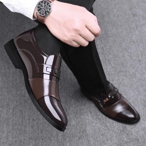 Microfiber Leather Mens Formal Shoes British Business Style Customized Logo
