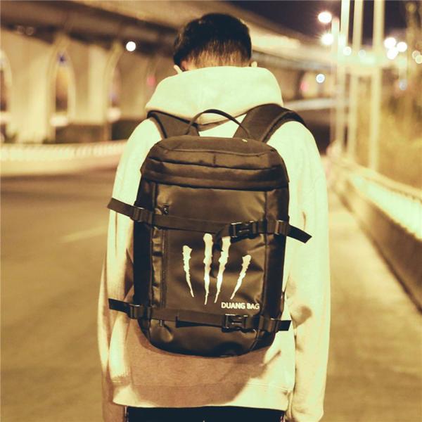 Backpacks male version of the Korean version of fashion personality college students backpack female backpack leisure me