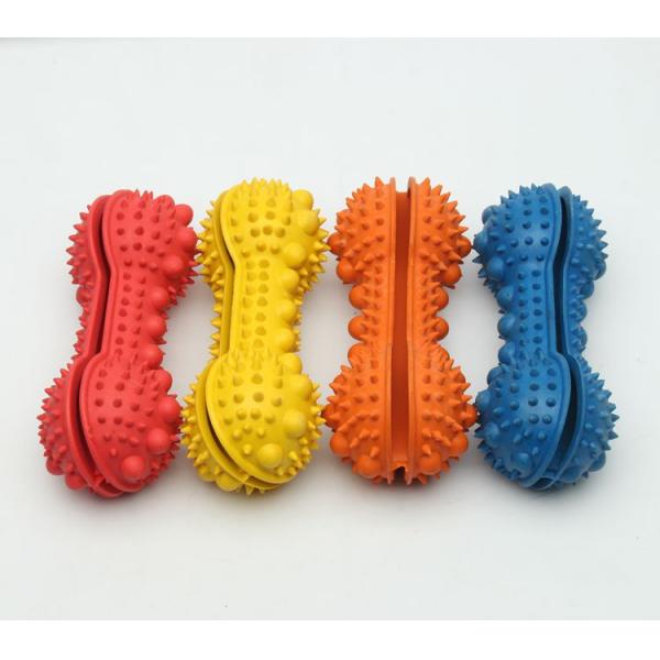 Eco - Friendly Dog Food Dispenser Toy  Strong Bone Shape Long Service Life